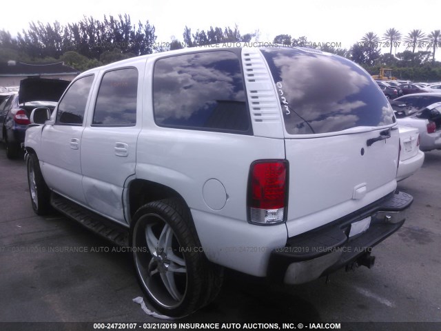 1GKEC13T71J120323 - 2001 GMC YUKON WHITE photo 3