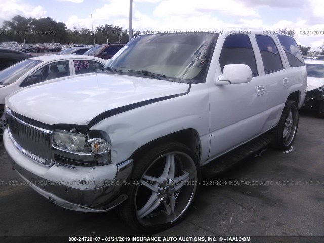 1GKEC13T71J120323 - 2001 GMC YUKON WHITE photo 6