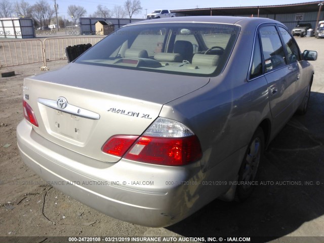 4T1BF28B13U315052 - 2003 TOYOTA AVALON XL/XLS TAN photo 4