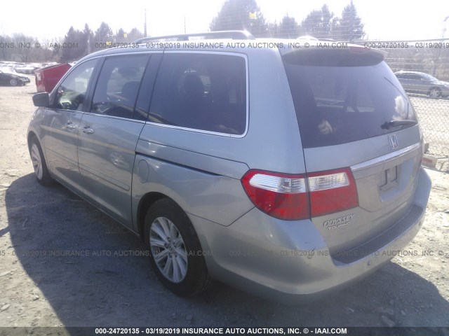 5FNRL38896B122294 - 2006 HONDA ODYSSEY TOURING BLUE photo 3