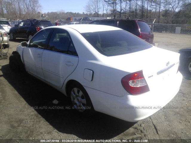 4T1BE32K54U345917 - 2004 TOYOTA CAMRY LE/XLE/SE WHITE photo 3