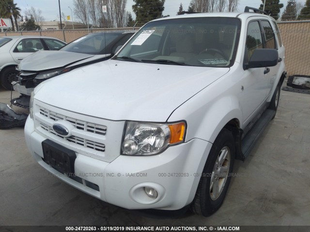 1FMCU49389KA38577 - 2009 FORD ESCAPE HYBRID WHITE photo 2