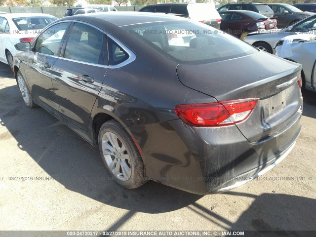 1C3CCCAB6GN124667 - 2016 CHRYSLER 200 LIMITED GRAY photo 3