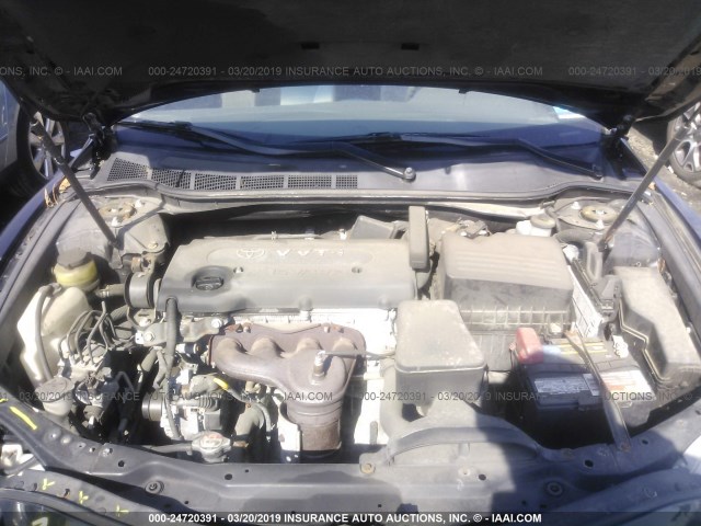 4T1BE46K58U730514 - 2008 TOYOTA CAMRY CE/LE/XLE/SE BLACK photo 10