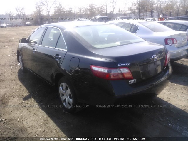 4T1BE46K58U730514 - 2008 TOYOTA CAMRY CE/LE/XLE/SE BLACK photo 3