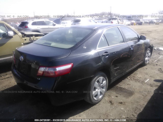 4T1BE46K58U730514 - 2008 TOYOTA CAMRY CE/LE/XLE/SE BLACK photo 4