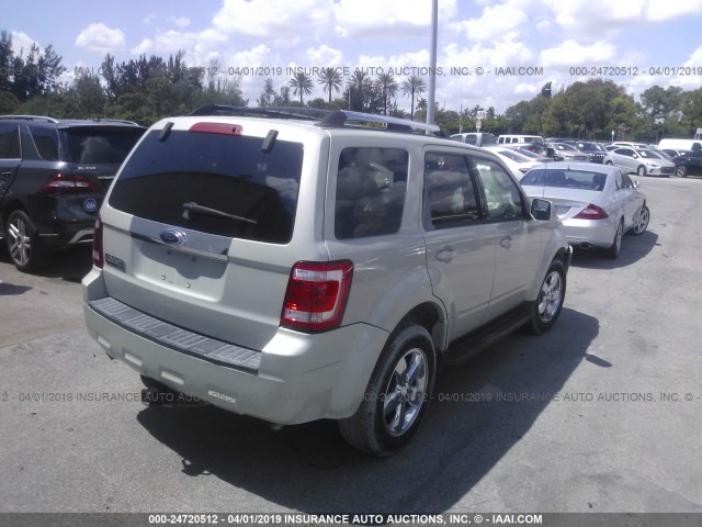 1FMCU04G79KA33762 - 2009 FORD ESCAPE LIMITED WHITE photo 4