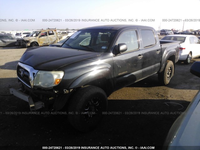5TEJU62N05Z027341 - 2005 TOYOTA TACOMA DOUBLE CAB PRERUNNER BLACK photo 2