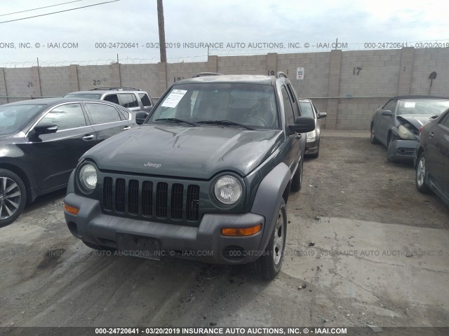 1J4GK48K23W619412 - 2003 JEEP LIBERTY SPORT/FREEDOM GREEN photo 6