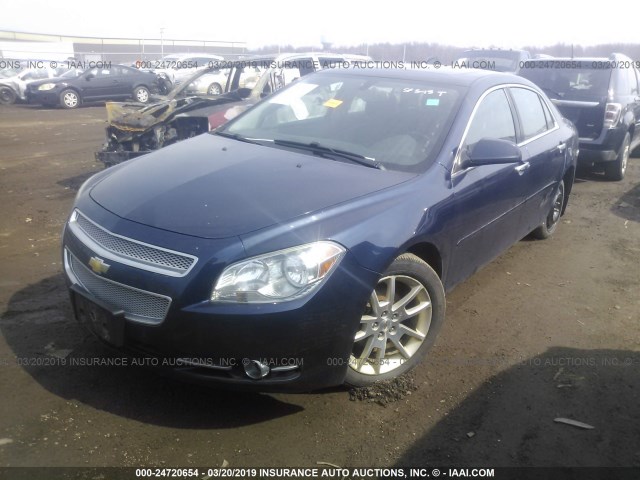 1G1ZE5E12BF383956 - 2011 CHEVROLET MALIBU LTZ ლურჯი ფოტო 2