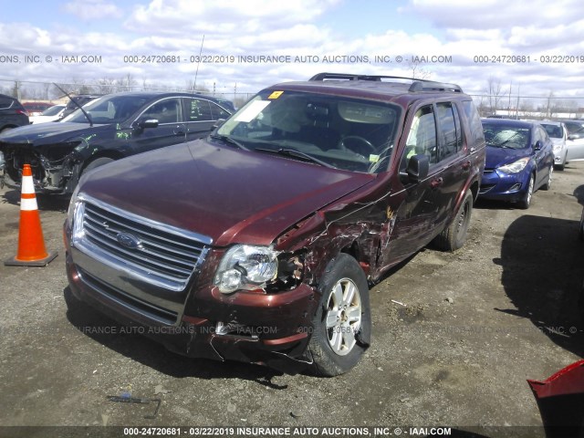 1FMEU7DE8AUA14548 - 2010 FORD EXPLORER XLT RED photo 2