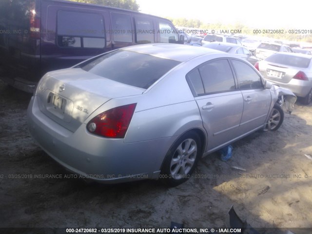 1N4BA41E67C839589 - 2007 NISSAN MAXIMA SE/SL SILVER photo 4