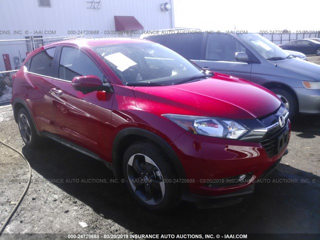 3CZRU6H59JM711025 - 2018 HONDA HR-V EX RED photo 1