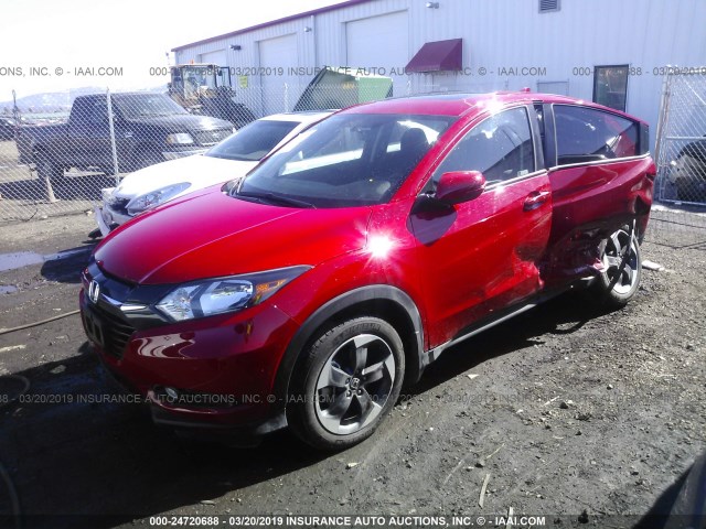 3CZRU6H59JM711025 - 2018 HONDA HR-V EX RED photo 2