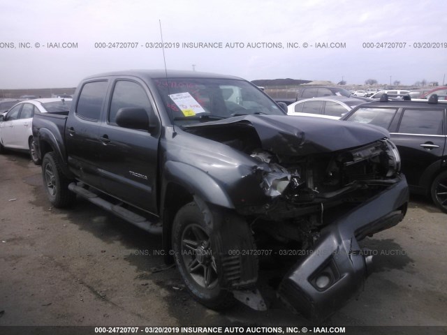 3TMLU4EN2EM138155 - 2014 TOYOTA TACOMA DOUBLE CAB GRAY photo 1