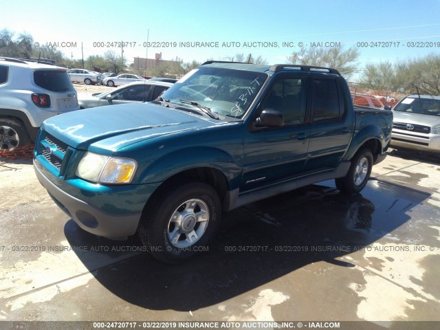 1FMZU77E91UB95446 - 2001 FORD EXPLORER SPORT TR  TURQUOISE photo 2