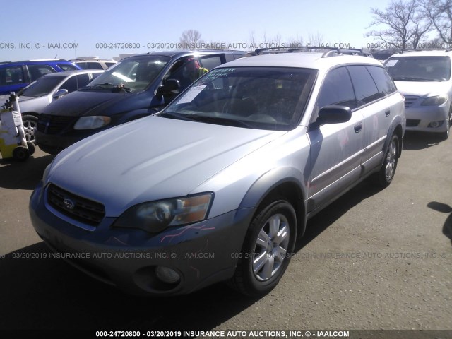 4S4BP61C957325224 - 2005 SUBARU LEGACY OUTBACK 2.5I SILVER photo 2