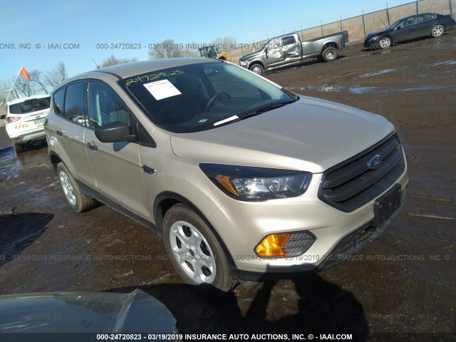 1FMCU0F79JUB52841 - 2018 FORD ESCAPE S BEIGE photo 1