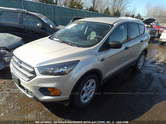 1FMCU0F79JUB52841 - 2018 FORD ESCAPE S BEIGE photo 2