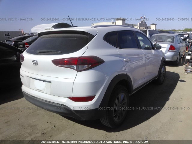 KM8J33A41HU267727 - 2017 HYUNDAI TUCSON LIMITED/SPORT AND ECO/SE WHITE photo 4