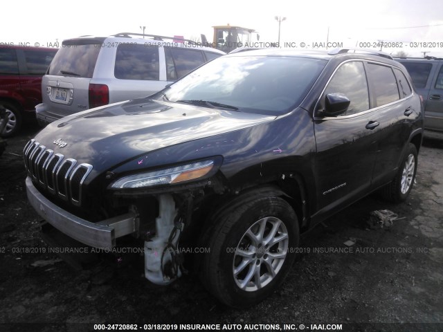 1C4PJMCS8FW546082 - 2015 JEEP CHEROKEE LATITUDE BLACK photo 2