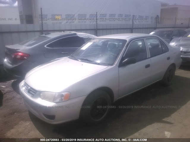 1NXBR12E81Z439997 - 2001 TOYOTA COROLLA CE/LE/S GRAY photo 2