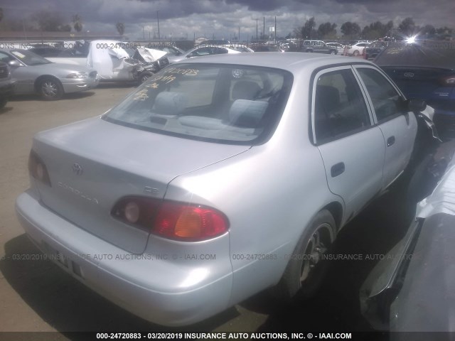 1NXBR12E81Z439997 - 2001 TOYOTA COROLLA CE/LE/S GRAY photo 4