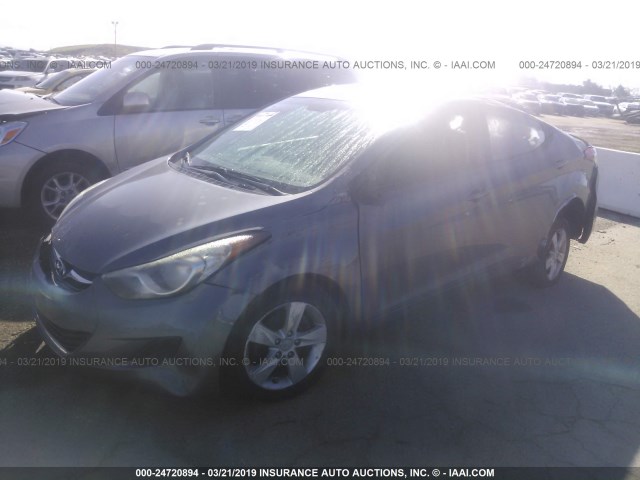 5NPDH4AE9BH057895 - 2011 HYUNDAI ELANTRA GLS/LIMITED GRAY photo 2