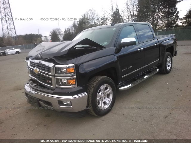 3GCUKSEC4EG402231 - 2014 CHEVROLET SILVERADO K1500 LTZ BLACK photo 2