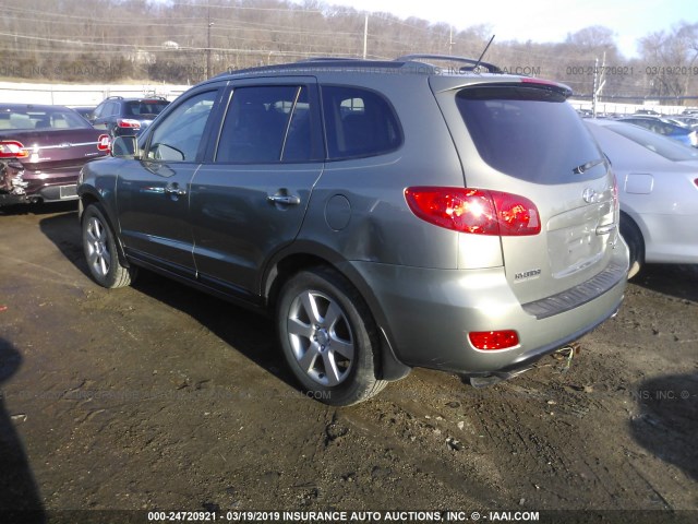 5NMSH73E87H066775 - 2007 HYUNDAI SANTA FE SE/LIMITED GREEN photo 3