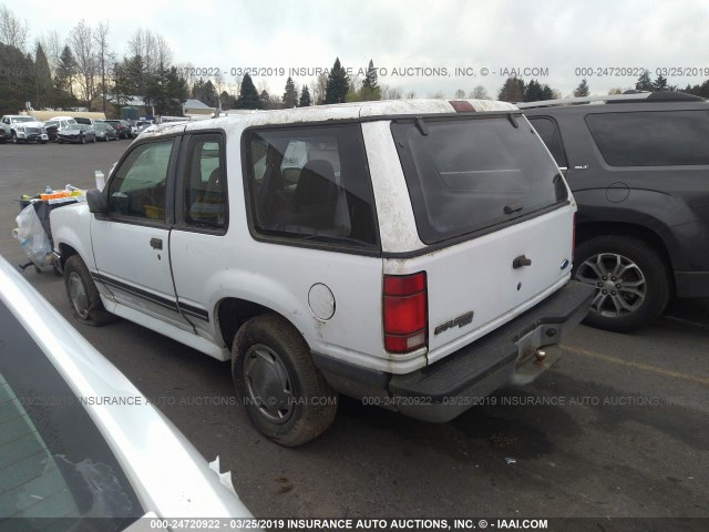 1FMCU22X7PUB59894 - 1993 FORD EXPLORER WHITE photo 3