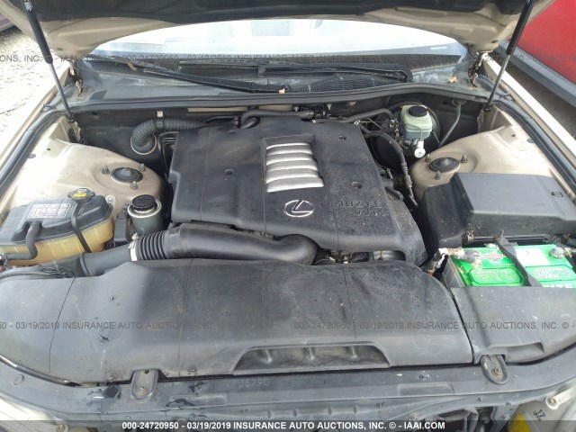 JT8BH28F2W0139706 - 1998 LEXUS LS 400 GOLD photo 10