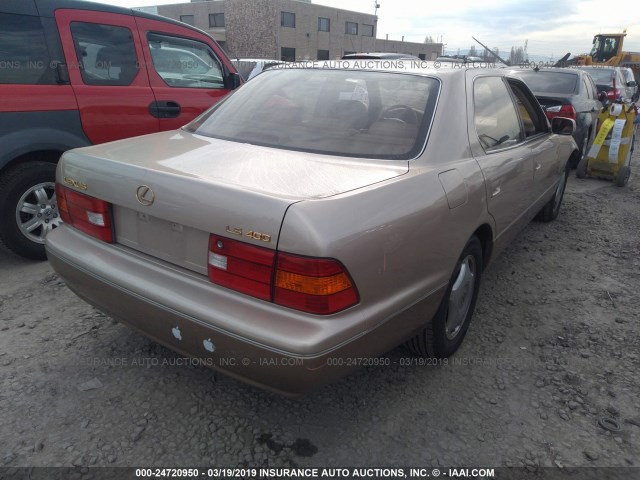 JT8BH28F2W0139706 - 1998 LEXUS LS 400 GOLD photo 4