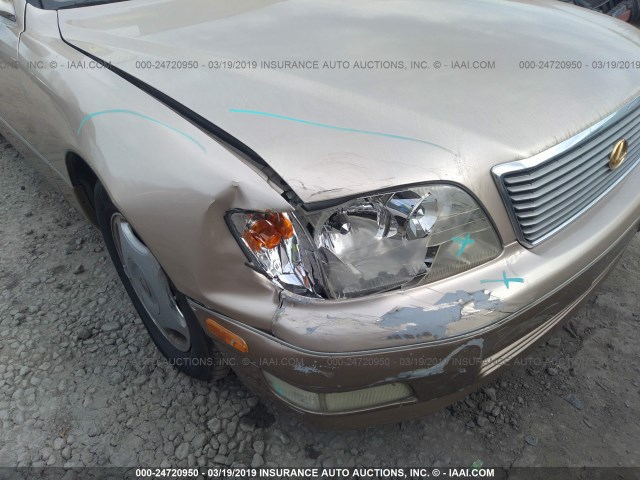 JT8BH28F2W0139706 - 1998 LEXUS LS 400 GOLD photo 6