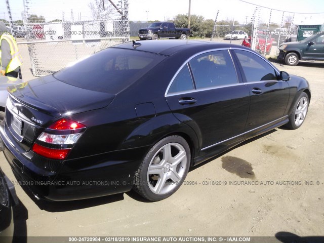 WDDNG86X38A215789 - 2008 MERCEDES-BENZ S 550 4MATIC BLACK photo 4