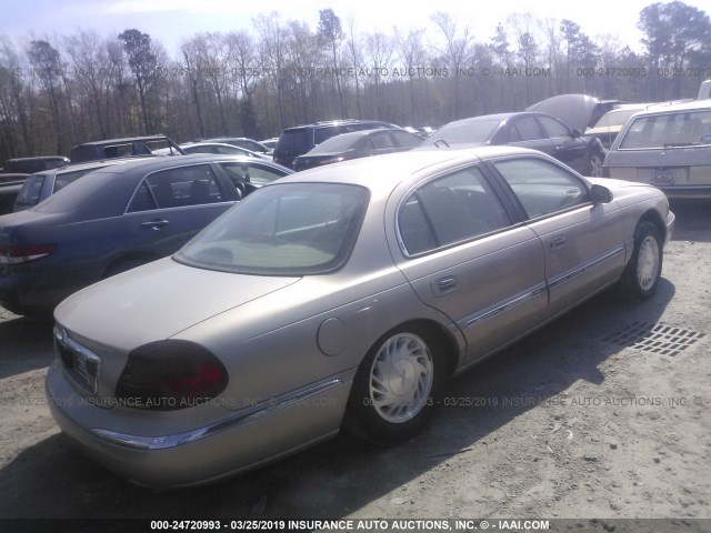 1LNFM97VXWY666325 - 1998 LINCOLN CONTINENTAL  GOLD photo 4