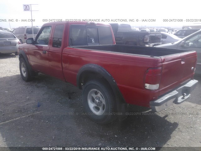 1FTZR15X2YPA82504 - 2000 FORD RANGER SUPER CAB RED photo 3