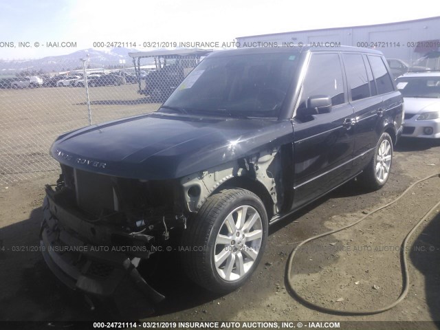 SALMF13497A256591 - 2007 LAND ROVER RANGE ROVER SUPERCHARGED BLACK photo 2