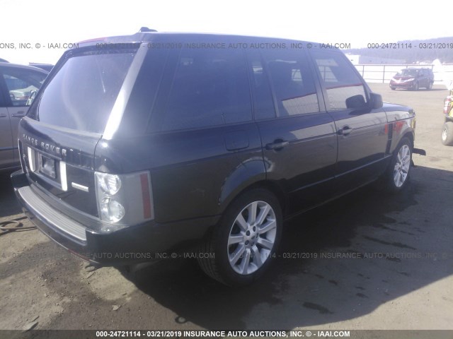 SALMF13497A256591 - 2007 LAND ROVER RANGE ROVER SUPERCHARGED BLACK photo 4