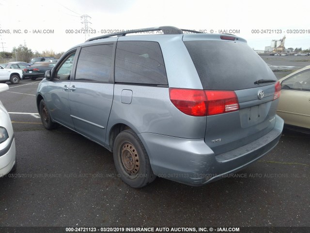 5TDZA23C34S077146 - 2004 TOYOTA SIENNA CE/LE BLUE photo 3