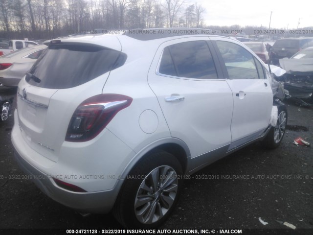 KL4CJASB8JB690174 - 2018 BUICK ENCORE PREFERRED Ақ фото 4