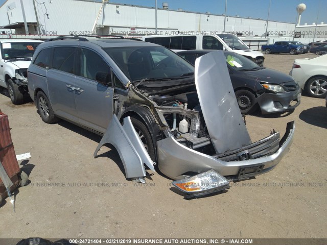 5FNRL5H63DB068787 - 2013 HONDA ODYSSEY EXL SILVER photo 1