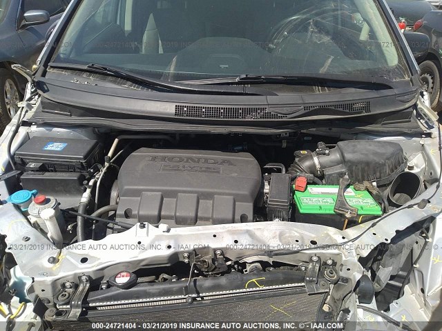 5FNRL5H63DB068787 - 2013 HONDA ODYSSEY EXL SILVER photo 10