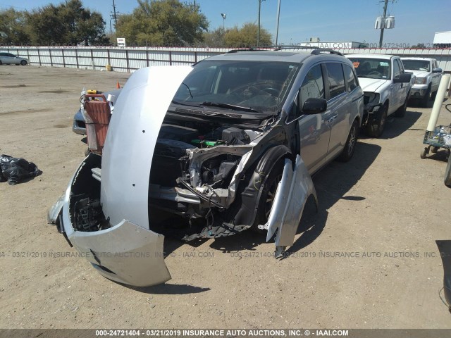 5FNRL5H63DB068787 - 2013 HONDA ODYSSEY EXL SILVER photo 2