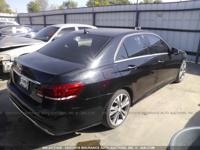 WDDHF5KB6EA840577 - 2014 MERCEDES-BENZ E 350 BLACK photo 4