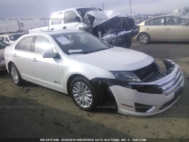 3FADP0L30AR210463 - 2010 FORD FUSION HYBRID WHITE photo 1