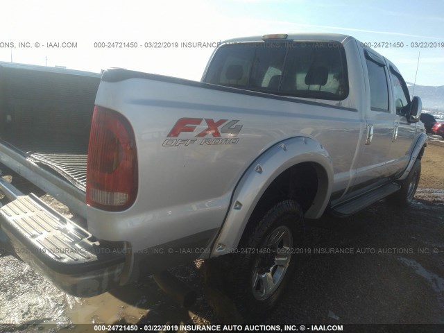 1FTWW31P37EB04565 - 2007 FORD F350 SRW SUPER DUTY SILVER photo 4