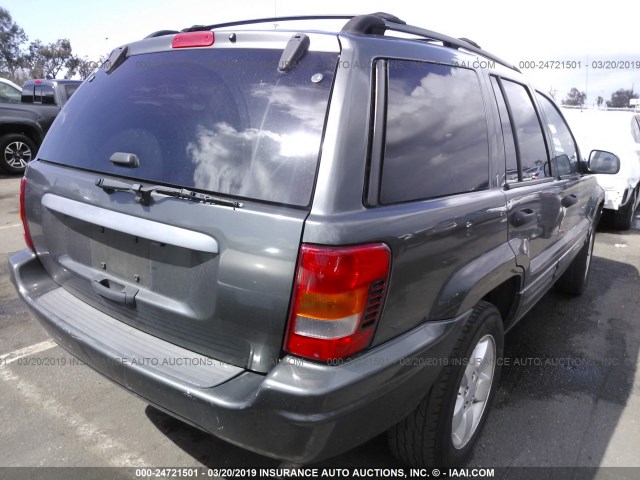 1J4GX48S54C212723 - 2004 JEEP GRAND CHEROKEE LAREDO/COLUMBIA/FREEDOM 灰色 照片 4