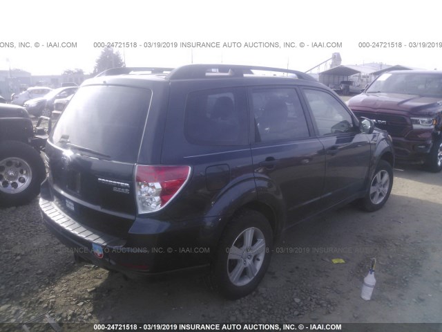 JF2SH6BC5AH771182 - 2010 SUBARU FORESTER XS GRAY photo 4