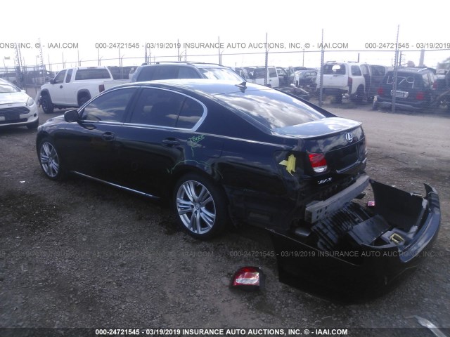 JTHBC96S475006960 - 2007 LEXUS GS 450H BLACK photo 3